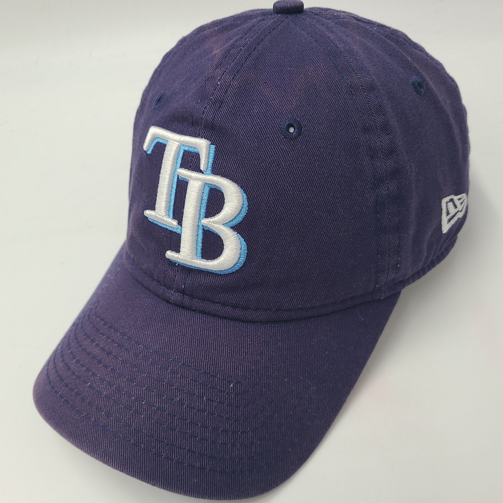 Tampa Bay Rays Hat Strapback New Era 9Twenty Blue MLB Baseball Distressed Men